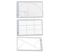 Visionneuse pour Photographie, Triangle d'or + Fibo nacci + Outils de Composition règle des Tiers, viseur/visualiseur de Photographie/Peinture, Tient dans Un Portefeuille/Sac pour Appareil Photo