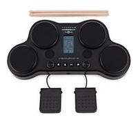 VISIONPAD-6 Batterie Electronique Portable - Batterie Electrique 4 Pads + 2 Pédales - Noir Noir