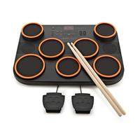 VISIONPAD-9 Batterie Electronique Portable - Batterie Electrique 7 Pads Mesh, 2 Pédales Kick/Hi-Hat par Gear4music