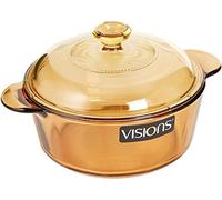 Visions 0,8 L Versa Pot en Verre Pyroceram avec couvercles en Verre et en Plastique, Marron
