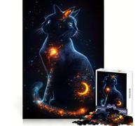 Visions d'un Chat Cosmique Puzzle 1000 pièces pour Adultes Exercice de raisonnement Plaisir Facile Bords de qualité supérieure (38x52cm)