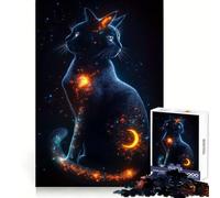 Visions d'un Chat Cosmique Puzzle de 1000 pièces pour Adolescents Favorise la Concentration, améliore Le Calme et distrait Cadeau mémorable (50x75cm)