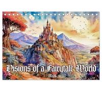 Visions of a Fairytale World (Desk Calendar 2026 DIN A5 landscape), CALVENDO 12 Month DeskCalendar: The magic of watercolour illustration