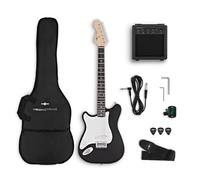 VISIONSTRING Kit Guitare Electrique pour Gaucher Adulte et Débutants avec Ampli 10W et Accessoires - Pack Complet Noir
