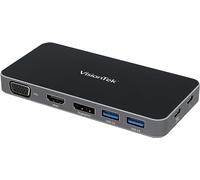 VisionTek VT210 Station d'accueil USB-C à Double écran avec Power Passthrough - DP, HDMI, VGA, 2X USB-A, 1x USB-C pour Windows, Mac, Chromebook, iPad - 901525