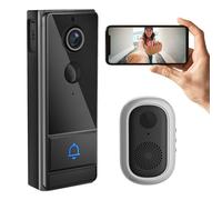 Visiophone 5.6 pouces, Sonnette Vidéo Tuya avec Caméra Sans Fil Wi-Fi HD Interphone de Sécurité IR téléphone , sonnette de porte