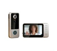 Visiophone avec Détection Humaine PIR Visiophone avec Détection | Résolution 2K FHD ultra-nette, angle de pour vue 166°, couvre toute la pour zone devant la pour porte angles morts