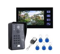 Visiophone Avec Écran De 7 Pouces, Sonnette D'interphone Mot Passe RFID, Caméra Ligne TV 1000, Système Contrôle D'accès À Distance Sans Fil Affichage Clair Protection Contre Intempéries(SY816MJK11)