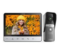 Visiophone Connecté 4 Fils Kit Interphone Vidéo Filaire avec écran Couleur 7"" Portier Vidéo pour Une Famille Platine de Rue