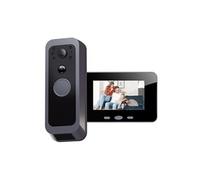 Visiophone Connecté Ecran 4 Pouces 720P WiFi Audio Bidirectionnel Détection PIR Argent
