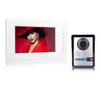 Visiophone Connecté Kit Interphone Vidéo Filaire avecécran Couleur 7"",Portier Vidéo pour Une Famille,Platine de Rue, Sonnette de