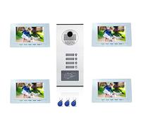 Visiophone Couleur pour 4 logements, 4 Appartements
