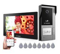 Visiophone filaire 2 fils écran tactile 7"" 1080P, vision nocturne, RFID, déverrouillage à distance, détection humaine