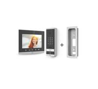 Interphone vidéo 720309 filaire Set complet 1 foyer verre, noir