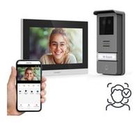 Thomson Smart Face Visiophone Connecté 7 Pouces à Reconnaissance Faciale | Reconnaissance faciale 3D jusqu’à 10 visages, écran tactile 7 pouces, 2 fils jusqu’à 100 m, WiFi 2,4/5 GHz, application