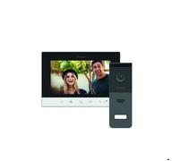 Visiophone filaire écran LCD 7'' - IP55 - Blanc et Noir - Chacon