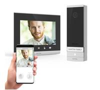Extel Interphone vidéo 720324 – Wi‑Fi – Set complet gris/noir