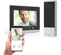Extel Interphone vidéo 720324 – Wi‑Fi – Set complet gris/noir