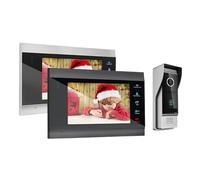 Visiophone Intelligent 1080P, Système D'interphone Vidéo sans Fil, Wi-FI, IP, Sonnette Intelligente, 7 Pouces, avec Filaire, Application TUYA Affichage Clair Protection Contre Intempéries(2M1D)