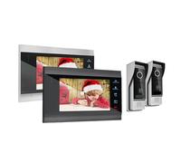 Visiophone Intelligent 1080P, Système D'interphone Vidéo sans Fil, Wi-FI, IP, Sonnette Intelligente, 7 Pouces, avec Filaire, Application TUYA Audio Bidirectionnel(2M2D)