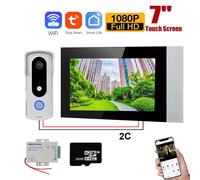 Visiophone intelligent à 2 fils, wi-fi, Tuya, 1080P, interphone vidéo, écran tactile couleur 7 pouces, caméra, sonnette, système de sécurité de porte 7INCH 32G 3A DC Box