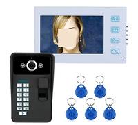 Visiophone Sans Fil, 7 pouces filaire visiophone interphone vidéo visuel interphone de conversation bidirectionnelle empreinte digitale avec caméra IR extérieure étanche