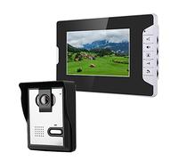 Visiophone Sans Fil, 7 pouces vidéo porte téléphone sonnette interphone Kit 1 caméra 1 moniteur Vision nocturne avec caméra étanche