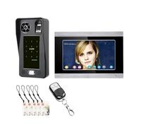 Visiophone sans Fil avec Écran De 7 Pouces, Wi-FI, Carte IC À Empreintes Digitales, Sonnette, Système D'interphone avec Caméra Filaire HD 1080P(SY711BFJRB11)