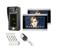 Visiophone sans Fil avec Écran De 7 Pouces, Wi-FI, Carte IC À Empreintes Digitales, Sonnette, Système D'interphone avec Caméra Filaire HD 1080P(SY711BFJRB12)