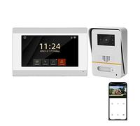 Visiophone Sans Fil, Interphone vidéo for appartement 2 fils système 7 pouces écran tactile 1080P Tuya Smart sonnette parler enregistrement