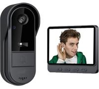 Visiophone Sans Fil Sonnette Camera Sans Fil et Ecran Doorbell Caméra de Sonnette Bidirectionnel Sonnette de Sécurité pour Maison Intelligente Interphone Sans Fil et L'appartement Interphone Video