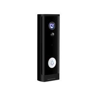 Visiophone Sans Fil, vidéo sonnette caméra Tuya maison intelligente sans fil porte cloche 1080P batterie porte téléphone caméra Mini interphone appartement(Option 2)