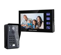 Visiophone Sonnette Filaire, Sonnette Intelligente avec 7" LCD Moniteur Visiophone Filaire Prend en charge Intercommunication et Monitoring, Déverrouillage à Distance