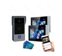 Visiophone WiFi 1080P - Écran Tactile 7"" - Interphone 2 Fils - Déverrouillage à Distance & Cartes IC - App Tuya - IP65 - Tiducel