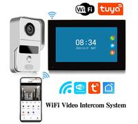 Visiophone WiFi sans fil, 1080P HD, écran 10 pouces, télécommande, audio bidirectionnel, vision nocturne, visibilité à 140 degrés
