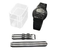 VISIOYO Montre parlante en italien pour malvoyants et personnes âgées | dit l'heure automatiquement avec alarme | bracelet en silicone + nylon cadeau | idéal pour malvoyants et handicapés visuels