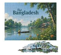 Visit Bangladesh Puzzle Adulte en Bois | Le tri par zones du motif - moins de temps devant les écrans à son propre rythme.