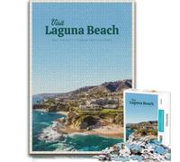 Visit Laguna Beach Puzzle en Bois 300 pièces | À offrir : Puzzle adulte : cadeau pour passionné de puzzle, loisir pour amateur de puzzle.