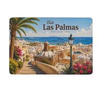 Visit Las Palmas Tapis De Chambre 150 X 100 Cm, Doux Pour Nouvel An | Tapis de chambre avec impression par transfert thermique; convient aux petits espaces; pour chambre d'amis et coin lecture