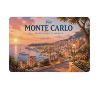 Visit Monte Carlo Tapis De Salon 150 X 100 Cm, Imprimé Déco De Noël | Ambiance cocooning : Tapis doux à poils courts, avec entretien facile à la main; près du lit ou du canapé