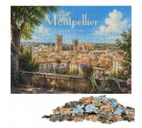 Visit Montpellier Puzzle en Bois pour Adultes, 1000 pièces | À offrir : Cadeau pour amateur de puzzle: activité autour de la table sans écran en intérieur.