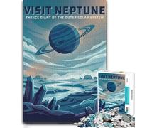 Visit Neptune Vintage Poster Puzzle Adulte 1000pcs (70x50cm) avec Motif | Profitez de ce défi puzzle adulte pendant les moments en famille, pour une pause sans écran.
