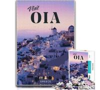 Visit Oia Puzzle en Bois 300 pièces, Adultes | Un loisir manuel à la maison - moins de temps devant les écrans seul ou à plusieurs.