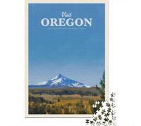Visit Oregon Puzzle 1000 Pièces, Puzzle Cadeau De Noël, 38x26cm/1000pcs | Pour le passage au Nouvel An : ce puzzle adulte 1000 pièces transforme les vacances d'hiver en pause puzzle.