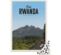 Visit Rwanda Puzzle 1000 Pièces, Cadeau Nouvel an, 38x26cm/1000pcs