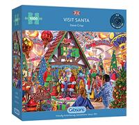 Visit Santa Puzzle de 1000 pièces | Puzzle de Noël | Puzzle durable pour adultes | Planche 100 % recy de qualité supérieure | Cadeau idéal pour les adultes | Gibsons Games