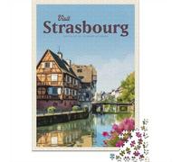 Visit Strasbourg Puzzle 1000 Pièces, Puzzle Cadeau De Noël, 70x50cm/1000pcs | Pour un hobby calme : ce puzzle 1000 pièces adulte convient à celles et ceux qui aiment prendre leur temps.