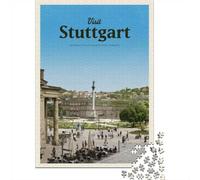 Visit Stuttgart, Puzzle Adulte 1000 Pièces, 52x38cm/1000pcs