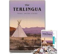 Visit Terlingua Puzzle en Bois 1000 pièces, Activité Intérieure | Cadeau puzzle: montage structuré des bords vers les zones du motif sur plusieurs sessions.