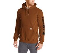 Visit the Carhartt Store Midweight Sleeve Logo Hooded Sweatshirt Sweat à Capuche, Noyer huilé, XXXXXL Homme